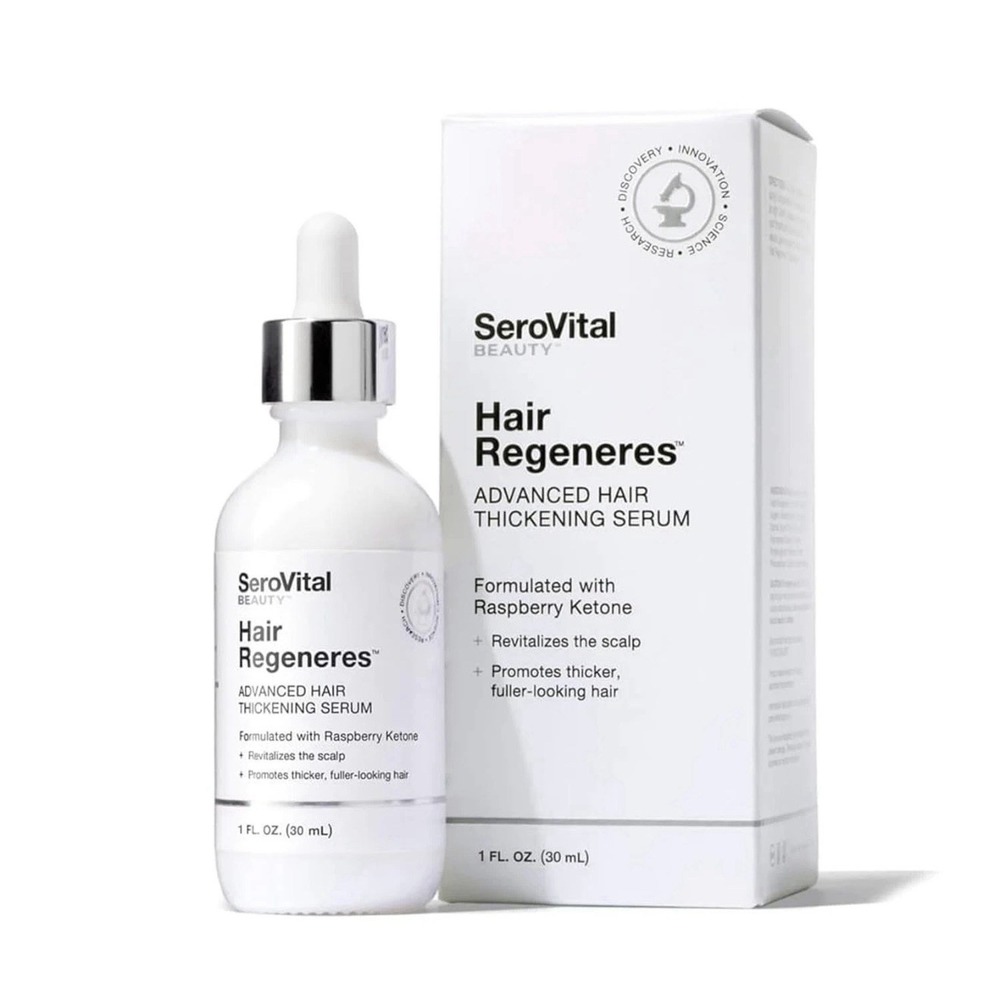 SeroVital Advanced Hair Thickening Serum Hair Regeneres  Raspberry Ketones 2oz